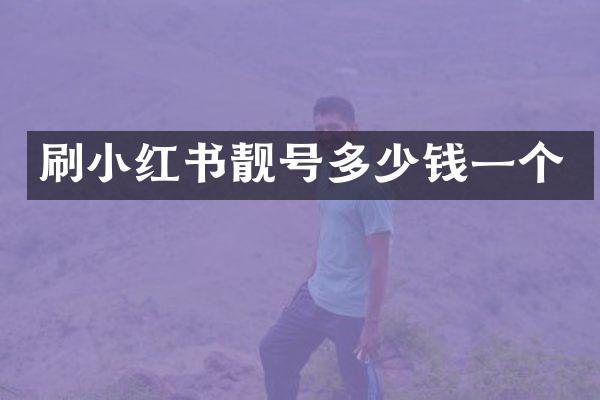 刷小红书靓号多少钱一个