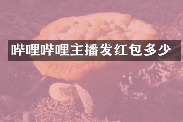 哔哩哔哩主播发红包多少