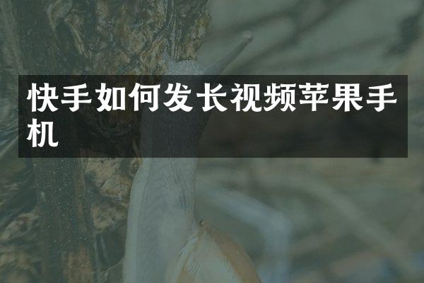 快手如何发长视频苹果手机