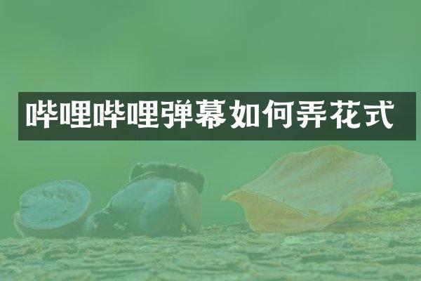 哔哩哔哩弹幕如何弄花式