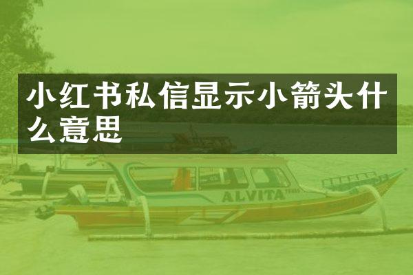 小红书私信显示小箭头什么意思