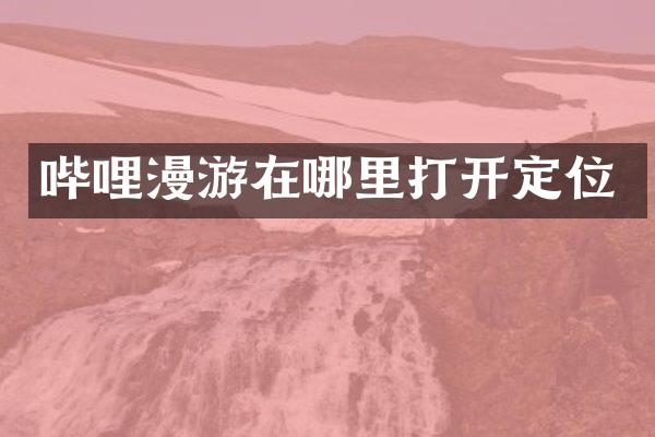 哔哩漫游在哪里打开定位