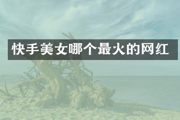 快手哪个最火的网红