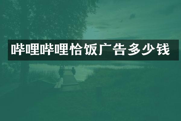 哔哩哔哩恰饭广告多少钱