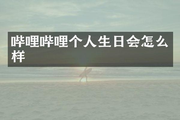 哔哩哔哩个人生日会怎么样