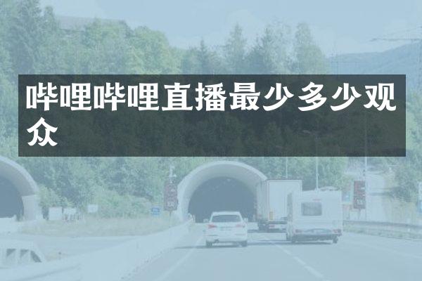 哔哩哔哩直播最少多少观众