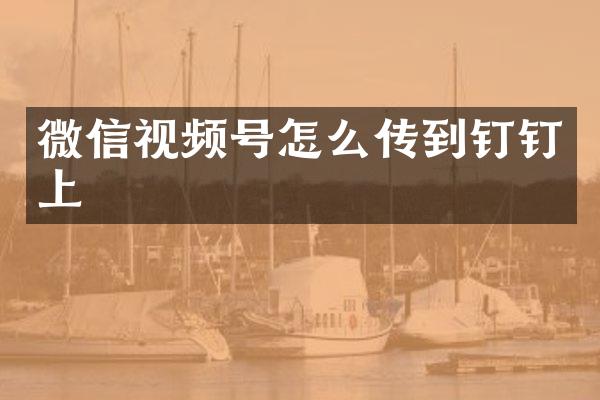 微信视频号怎么传到钉钉上