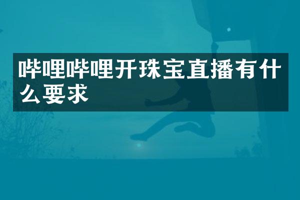 哔哩哔哩开珠宝直播有什么要求