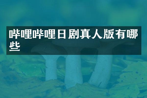 哔哩哔哩日剧真人版有哪些