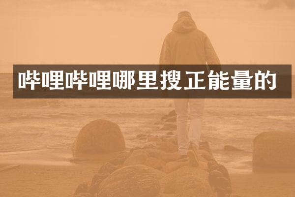 哔哩哔哩哪里搜正能量的