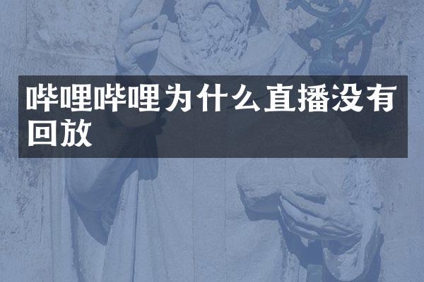 哔哩哔哩为什么直播没有回放