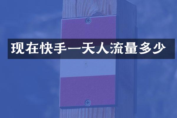 现在快手一天人流量多少