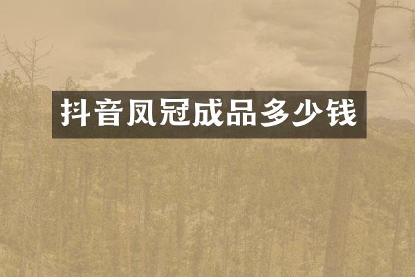 抖音凤冠成品多少钱
