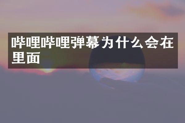 哔哩哔哩弹幕为什么会在里面