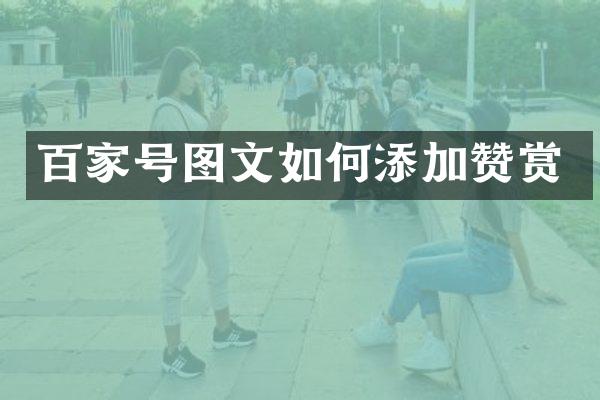 百家号图文如何添加赞赏
