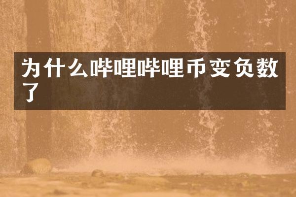 为什么哔哩哔哩币变负数了