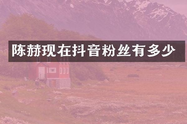 陈赫现在抖音粉丝有多少