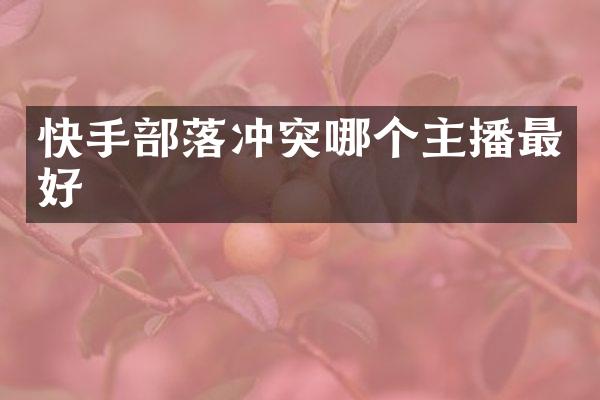 快手部落冲突哪个主播最好