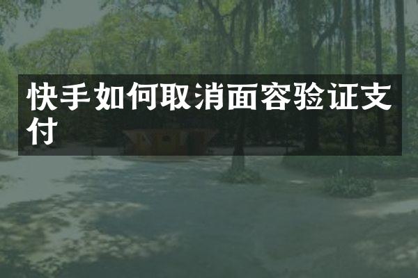 快手如何取消面容验证支付