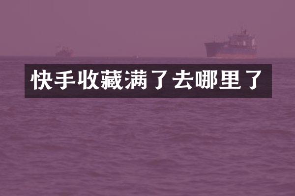 快手收藏满了去哪里了