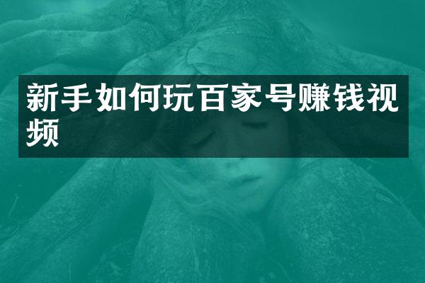 新手如何玩百家号赚钱视频