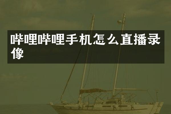 哔哩哔哩手机怎么直播录像