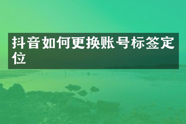 抖音如何更换账号标签定位