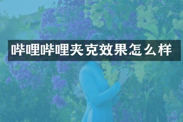 哔哩哔哩夹克效果怎么样