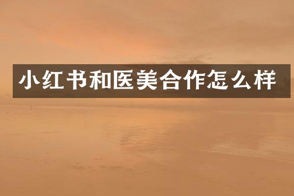 小红书和医美合作怎么样