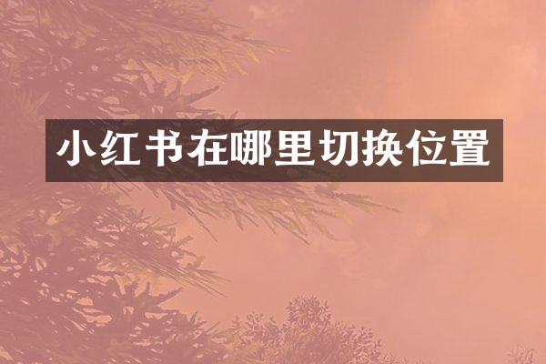 小红书在哪里切换位置
