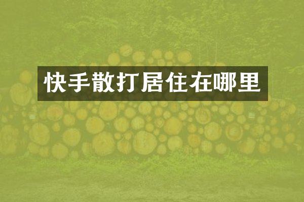 快手散打居住在哪里