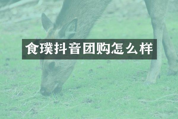 食璞抖音团购怎么样