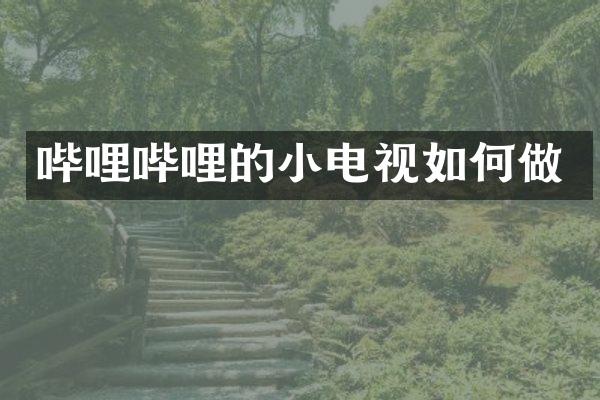 哔哩哔哩的小电视如何做