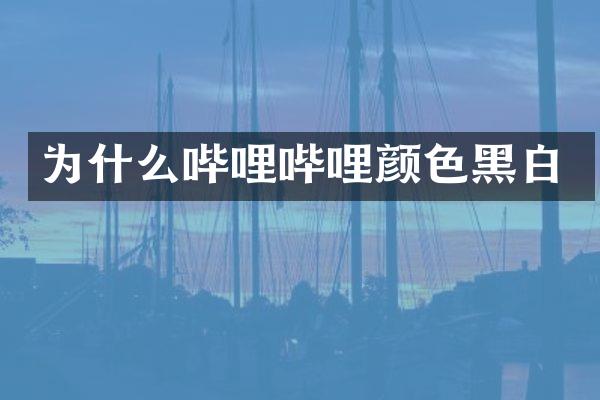 为什么哔哩哔哩颜色黑白