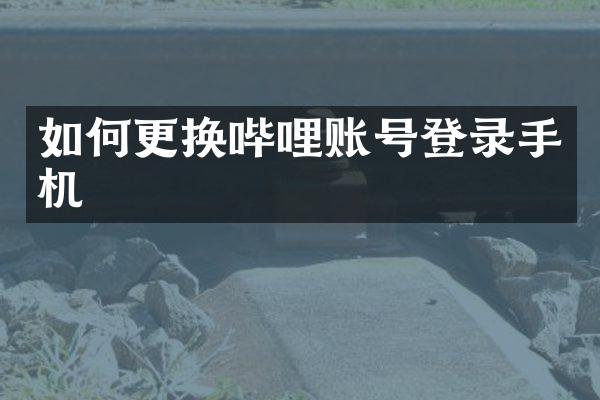 如何更换哔哩账号登录手机