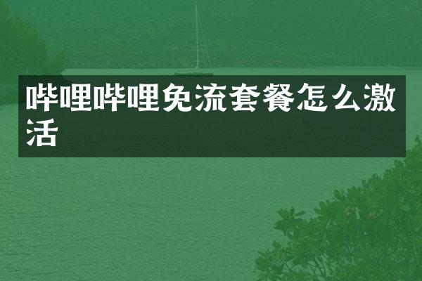 哔哩哔哩免流套餐怎么激活