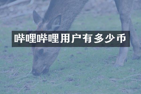 哔哩哔哩用户有多少币