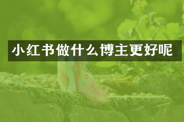 小红书做什么博主更好呢