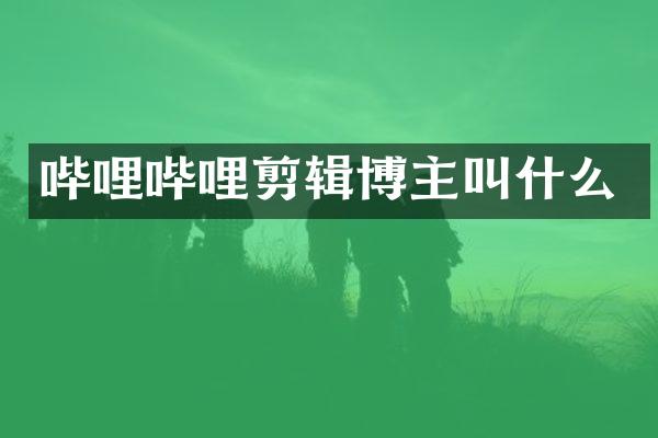 哔哩哔哩剪辑博主叫什么