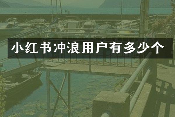 小红书冲浪用户有多少个