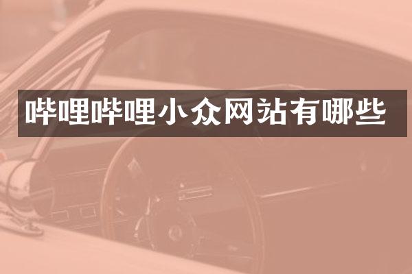 哔哩哔哩小众网站有哪些