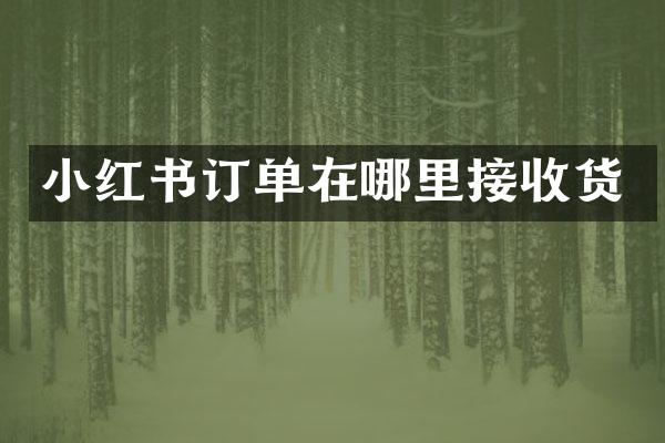 小红书订单在哪里接收货