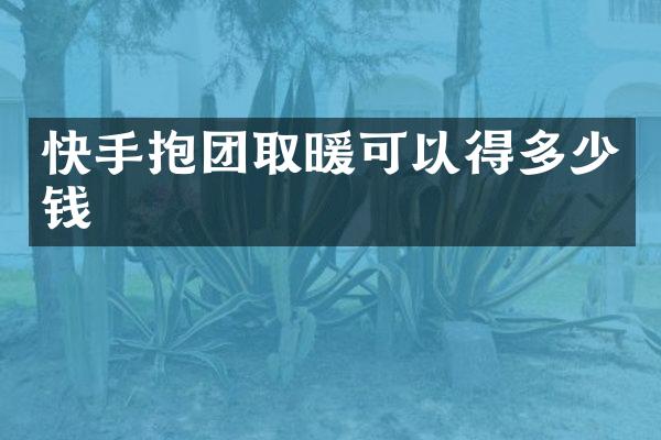 快手抱团取暖可以得多少钱