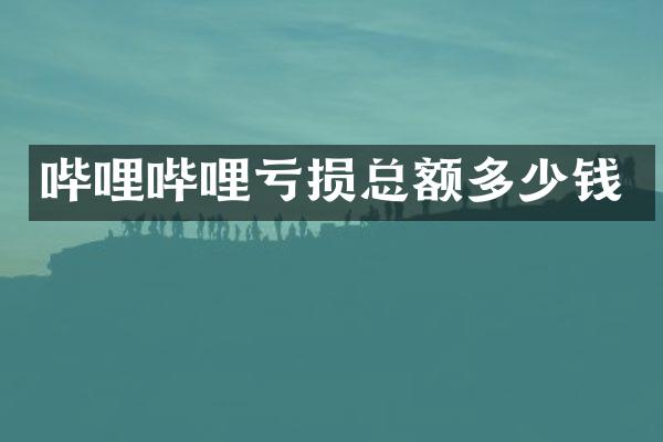 哔哩哔哩亏损总额多少钱