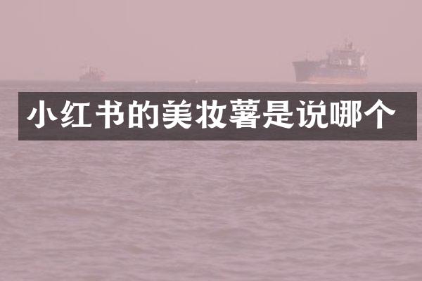 小红书的美妆薯是说哪个
