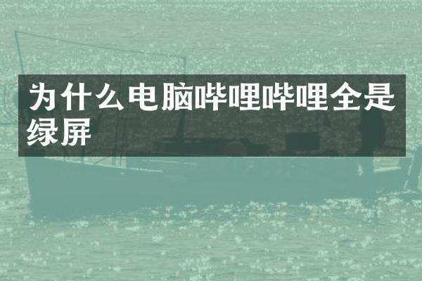 为什么电脑哔哩哔哩全是绿屏