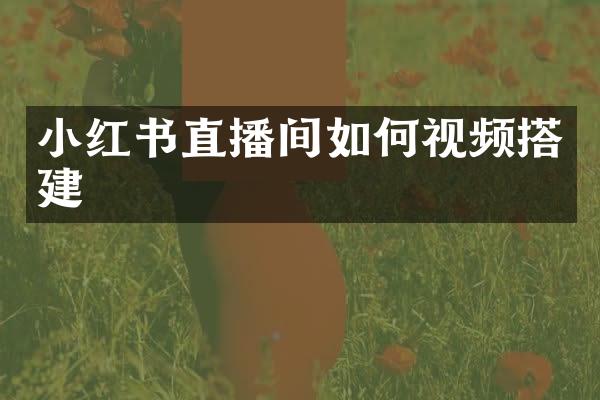 小红书直播间如何视频搭建