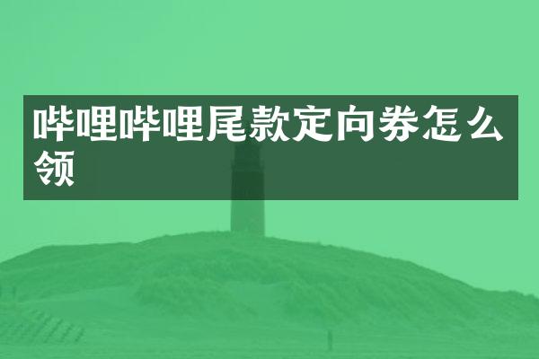 哔哩哔哩尾款定向券怎么领
