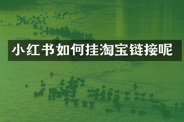 小红书如何挂淘宝链接呢