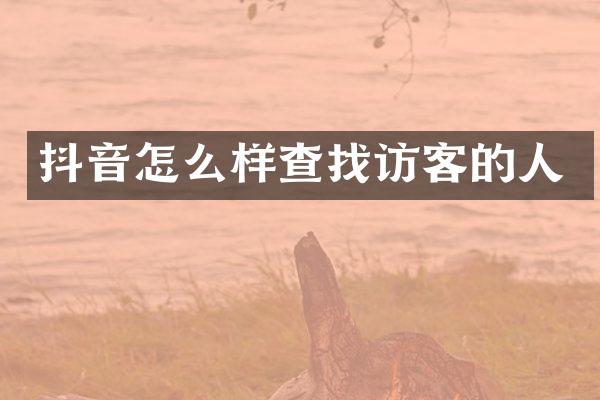 抖音怎么样查找访客的人